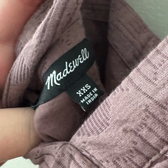 Madewell Quilted Puff-Sleeve Mini Dress in Fig Multi Jaq XXS - Picture 5 of 7